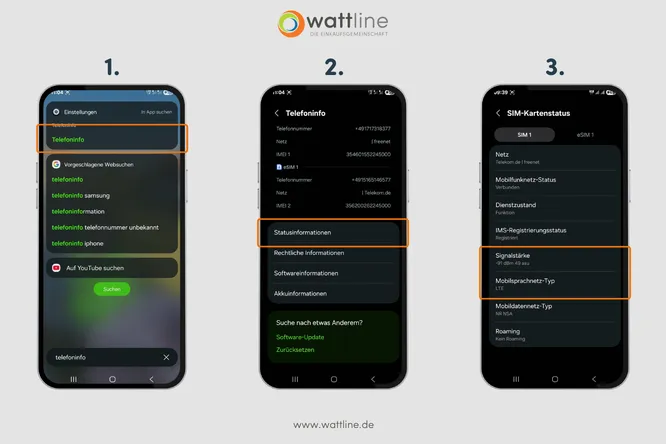 Signalstärke prüfen Android